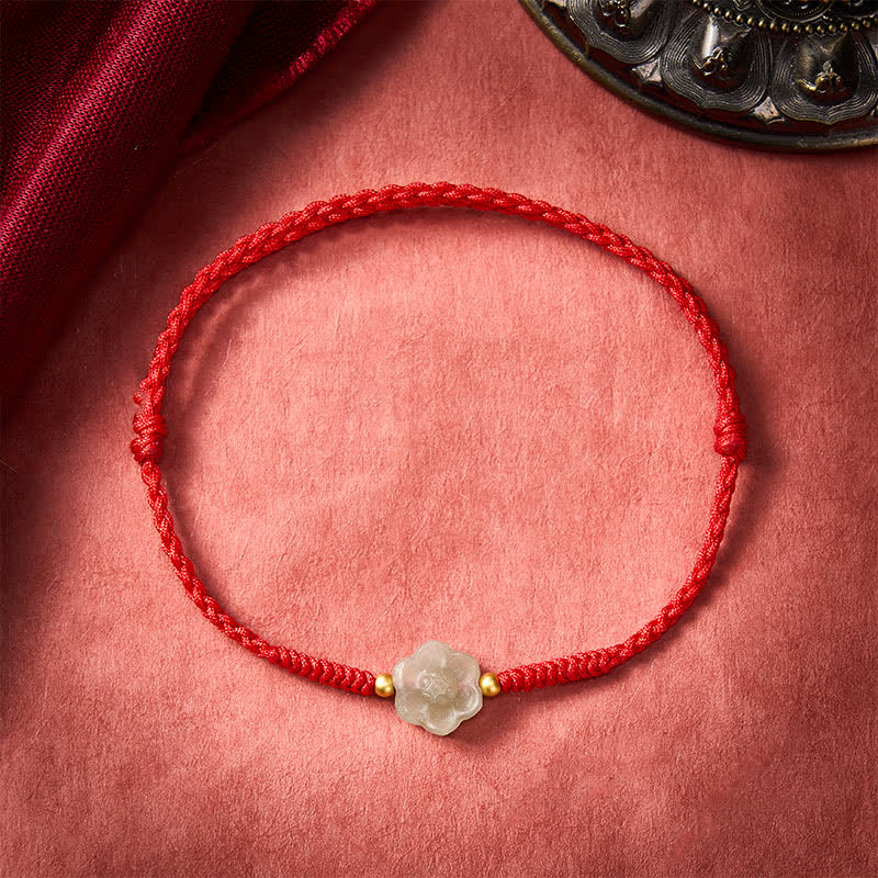 Buddha Stones天然和田翡翠桃花ラブビーズブレスレット - image 2