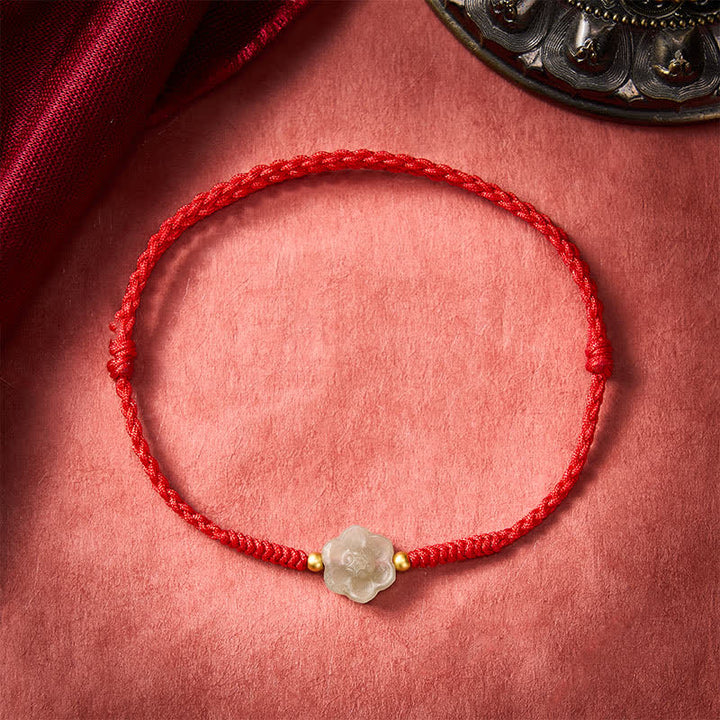 Buddha Stones天然和田翡翠桃花ラブビーズブレスレット - image 2