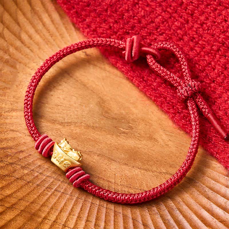 Buddha Stones 合金製貔貅（ひきゅう）赤紐の開運財運ブレスレット - image 10