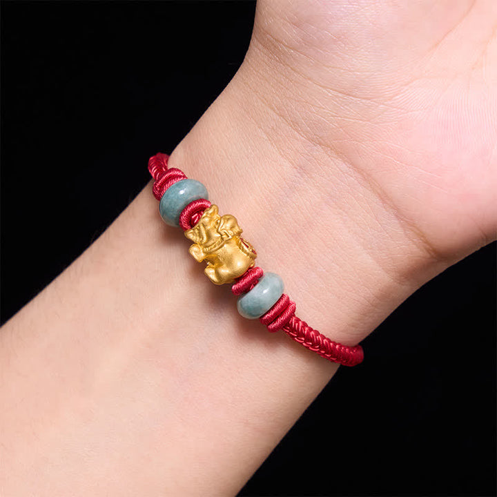 Buddha Stones 合金製貔貅（ひきゅう）中国コイン型赤紐の開運財運ブレスレット - image 13
