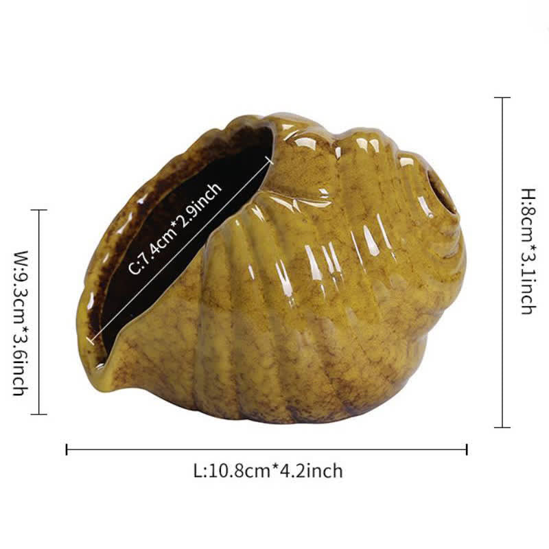 Buddha Stones 陶器製シャンカ浄化用巻貝香炉 - image 16