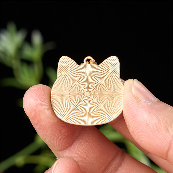 Buddha Stones 中国宋錦猫頭銅製調和接続ネックレス - image 9