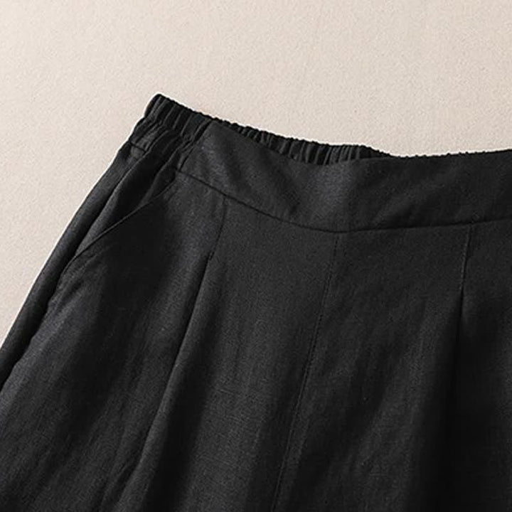 Buddha Stones 春秋定番のシンプルな無地クロップドパンツ　レディースストレートレッグパンツ（ポケット付き） - image 7