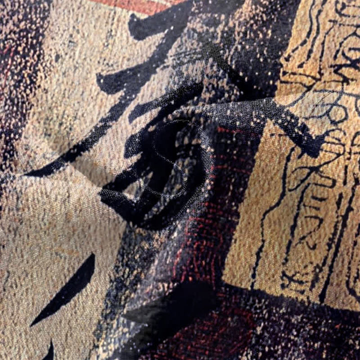 Buddha Stones 綿素材、禅書道、竹柄、前開きメンズ着物 - image 5