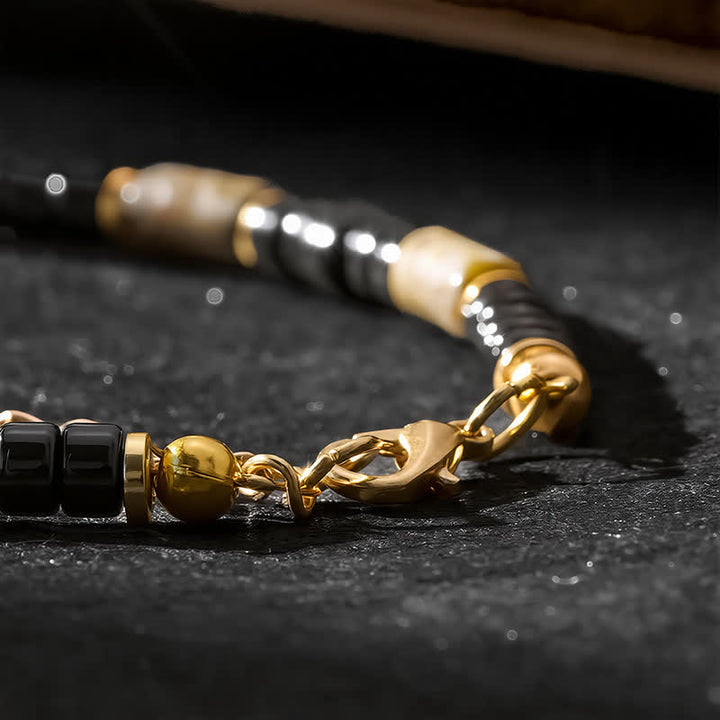 Buddha Stones ヴィンテージ ユナカイト ヘマタイト バランス 銅アクセント ブレスレット - image 5