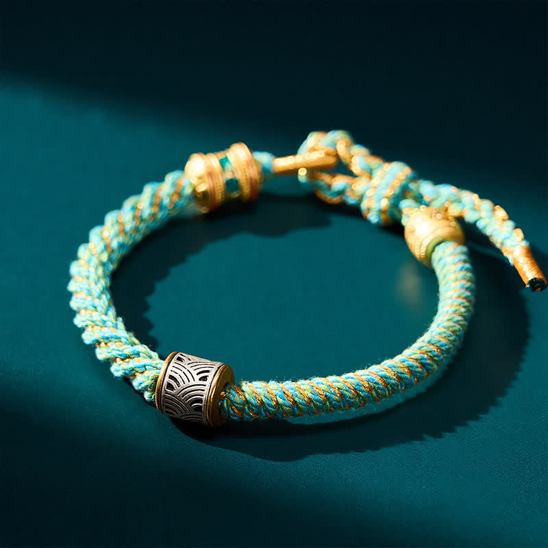 Buddha Stones 手織りオーム・マニ・パドメ・フム五行五行思想 チベット編みブレスレット - image 22