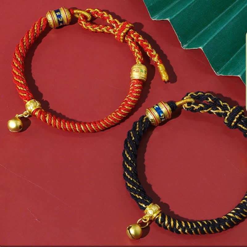 Buddha Stones チベットオーム・マニ・パドメ・フム赤紐の守護ブレスレット - image 15