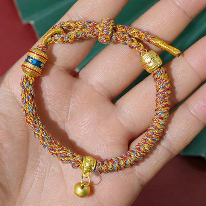 Buddha Stones チベットオーム・マニ・パドメ・フム赤紐の守護ブレスレット - image 2
