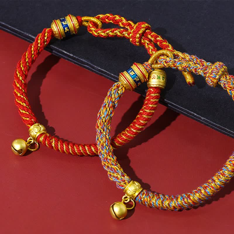 Buddha Stones チベットオーム・マニ・パドメ・フム赤紐の守護ブレスレット - image 13