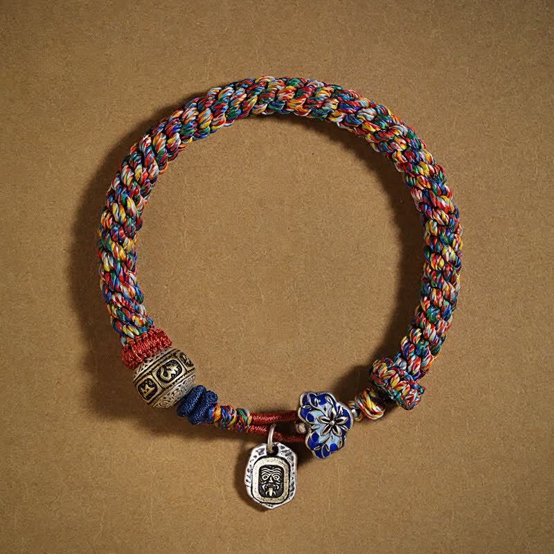 Buddha Stones チベット編みロープ ザキラムオーム・マニ・パドメ・フムピース ブレスレット - image 1