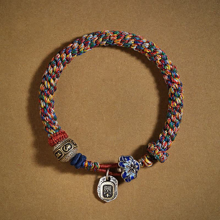 Buddha Stones チベット編みロープ ザキラムオーム・マニ・パドメ・フムピース ブレスレット - image 1