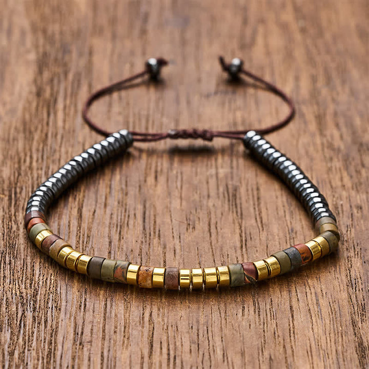 Buddha Stones ヘマタイトの強力なビーズブレスレット - 金 - image 8