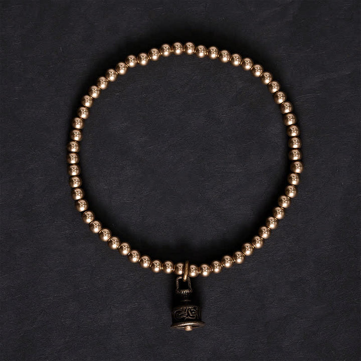 Buddha Stones 銅ビーズのベルペンダント付きバランスブレスレット - image 3