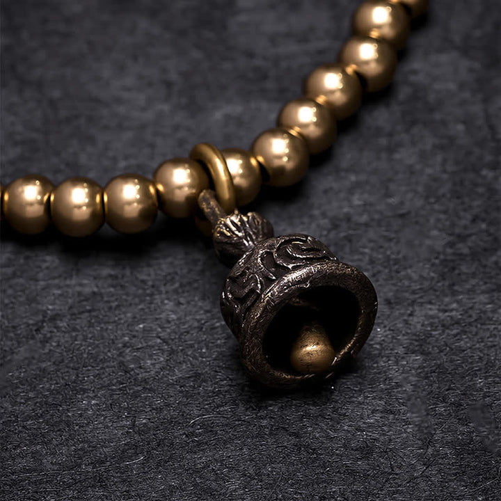 Buddha Stones 銅ビーズのベルペンダント付きバランスブレスレット - image 4
