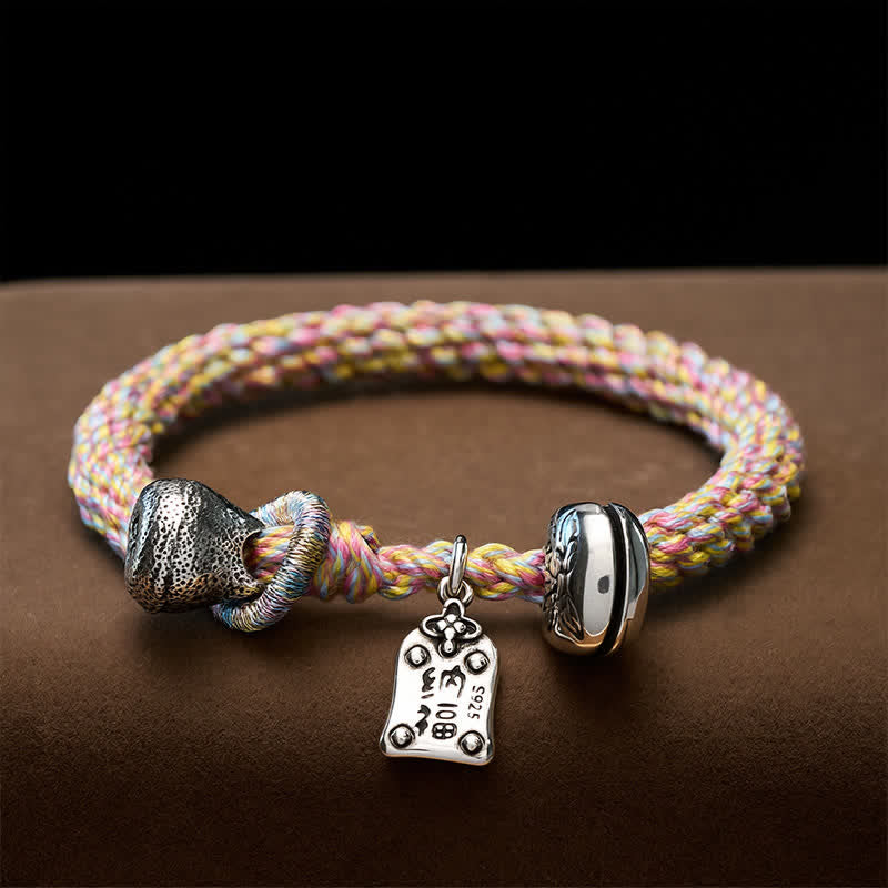Buddha Stones チベット産銅製蓮の鈴の手織りブレスレット - 7.1～7.5インチ（18～19cm） - image 0