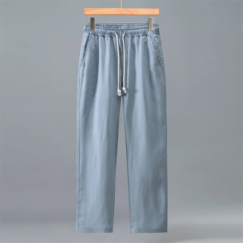 Buddha Stones 2点セット 春秋カジュアルボタンアップ無地シャツパンツ メンズ瞑想服 ポケット付き - image 13