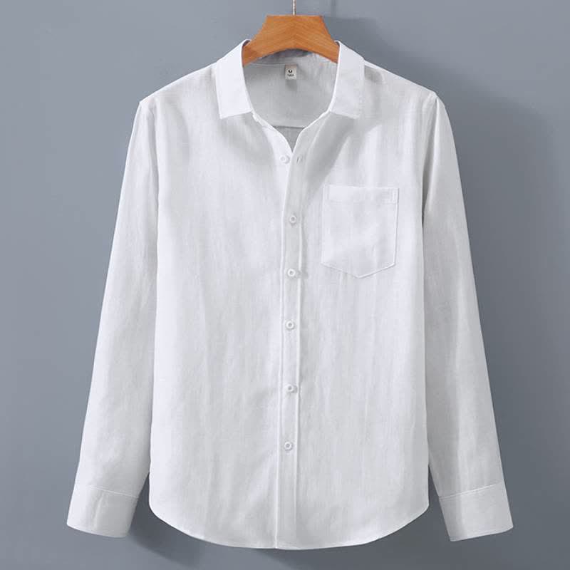 Buddha Stones 2点セット 春秋カジュアルボタンアップ無地シャツパンツ メンズ瞑想服 ポケット付き - image 16