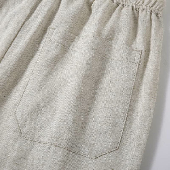 Buddha Stones 2点セット 春秋カジュアルボタンアップ無地シャツパンツ メンズ瞑想服 ポケット付き - image 10