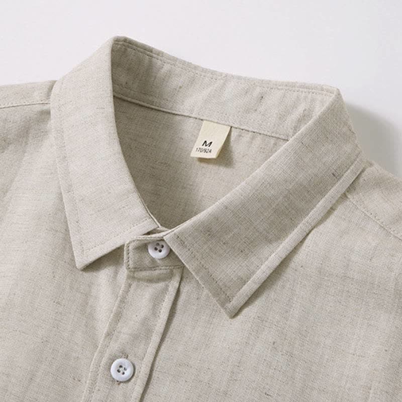 Buddha Stones 2点セット 春秋カジュアルボタンアップ無地シャツパンツ メンズ瞑想服 ポケット付き - image 2