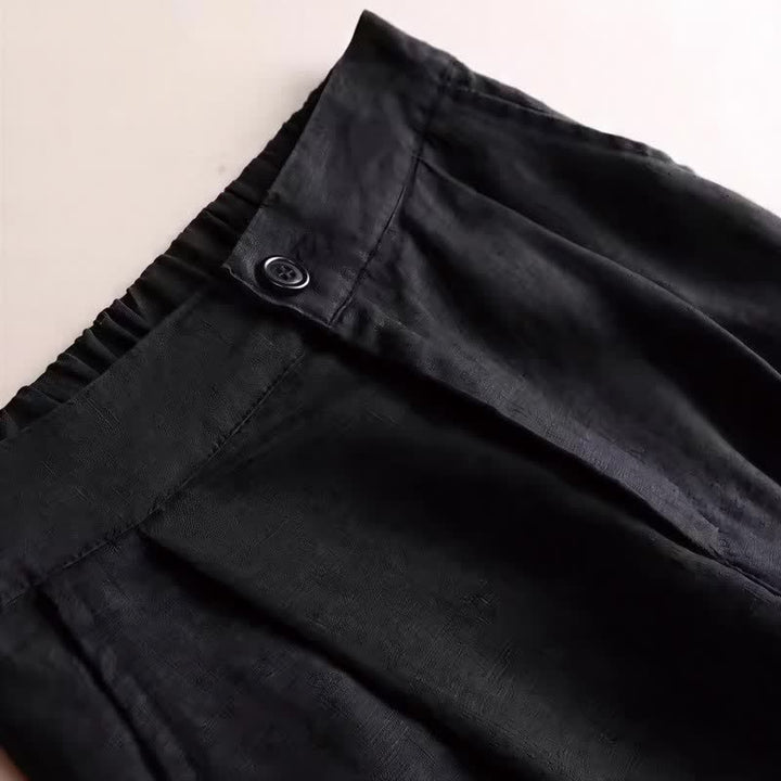 Buddha Stones通勤用無地7-8丈レディースワイドレッグパンツ（ポケット付き） - image 12