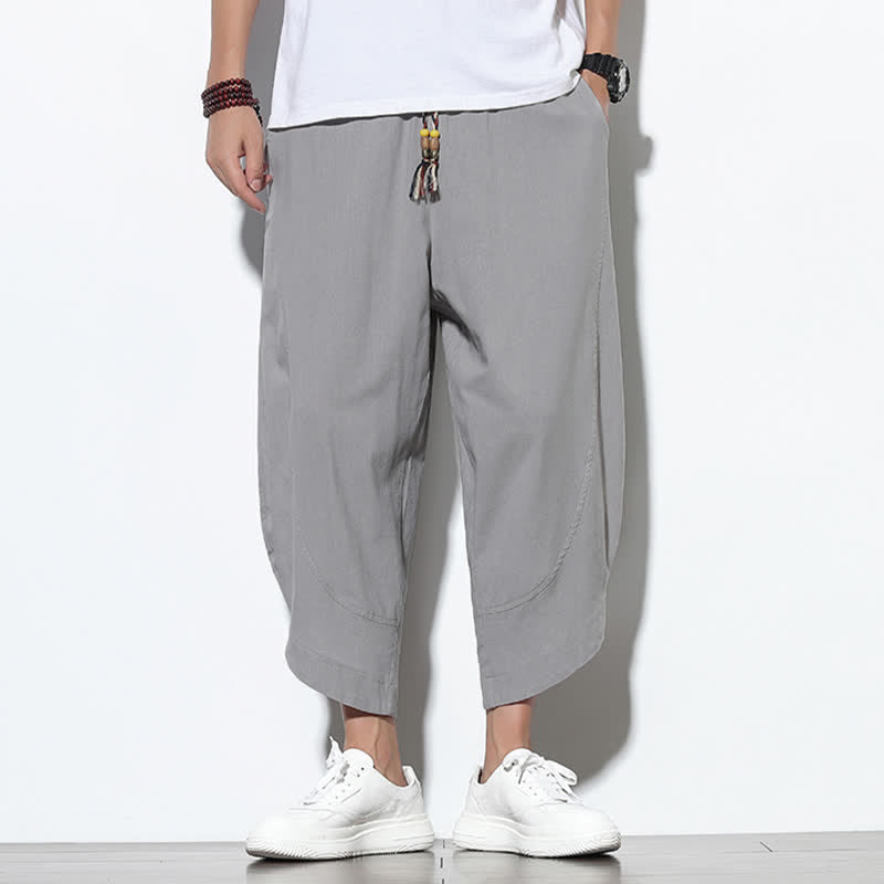 Buddha Stonesカジュアル サマー ドローストリング 7-8丈 メンズ ハーレムパンツ ポケット付き - ゲインズボロ - US/UK/AU46、 EU56 (5XL) - image 0
