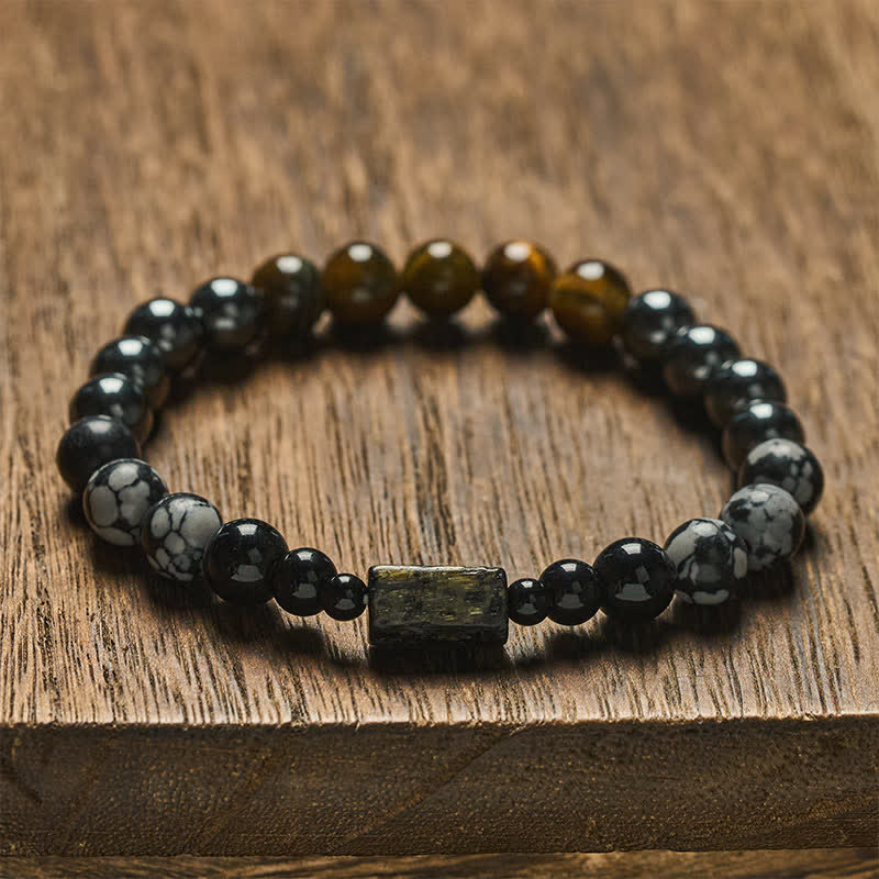 Buddha Stones タイガーアイ・ヘマタイト・フォーカスビーズブレスレット - image 1