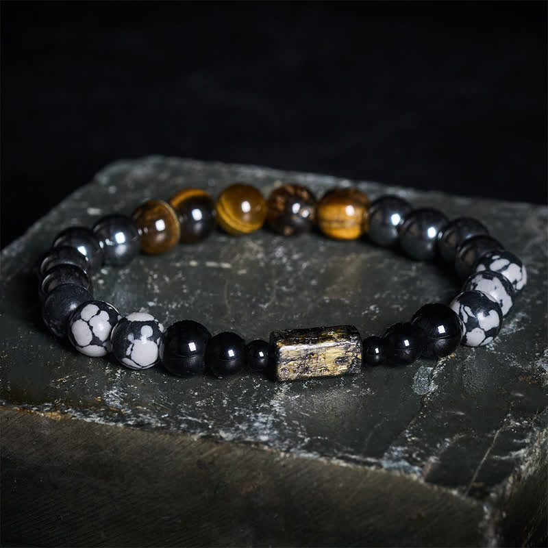 Buddha Stones タイガーアイ・ヘマタイト・フォーカスビーズブレスレット - タイガーアイ（保護♥勇気） - image 0
