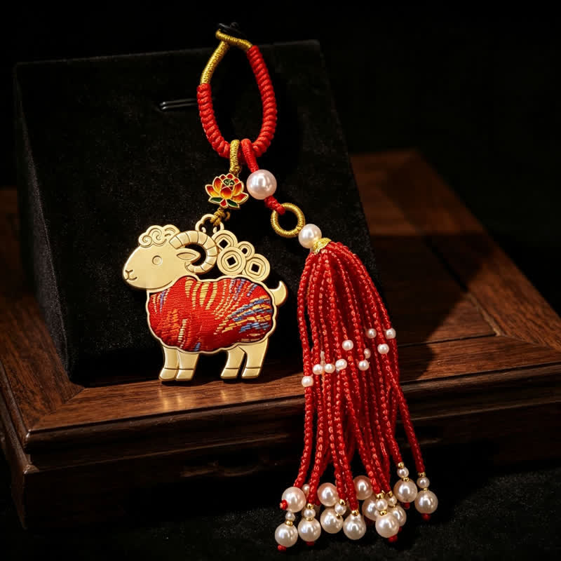 Buddha Stones 宋錦蓮山羊真珠房清浄キーホルダー - image 1
