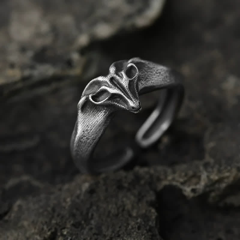 Buddha Stones 未年 999スターリングシルバー 縁起の良い羊の保護 オープンリング - image 1