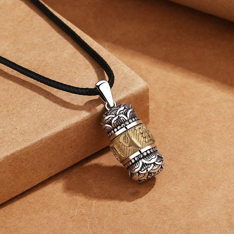 チベットのBuddha Stonesオーム・マニ・パドメ・フム彫刻された知恵の純粋さのチェーンレザーロープネックレスペンダント - オム・マニ・パドメ・ハム＆レザーコード - image 3
