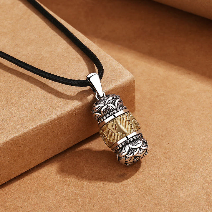 チベットのBuddha Stonesオーム・マニ・パドメ・フム彫刻された知恵の純粋さのチェーンレザーロープネックレスペンダント - オム・マニ・パドメ・ハム＆レザーコード - image 3