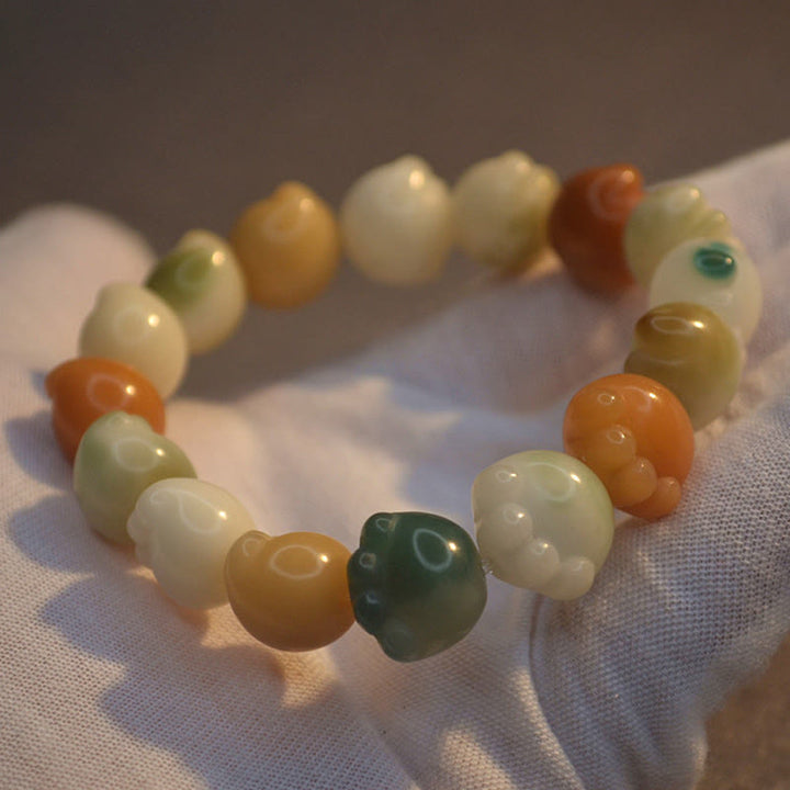 Buddha Stones多層菩提樹 かわいい猫の足跡 穏やかなハーモニーブレスレット - image 3