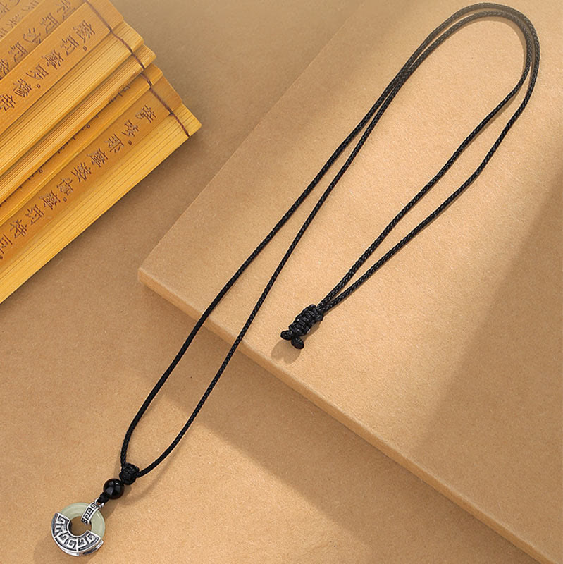 Buddha Stones925スターリングシルバー 天然和田翡翠平和のお守りチャーム繁栄のネックレスペンダント - image 4