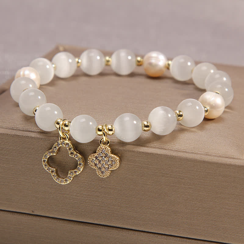 Buddha Stonesアイラブキャット柄パールラブチャームブレスレット - image 7