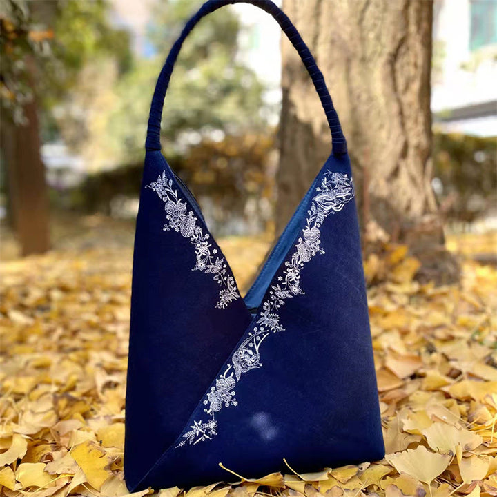 Buddha Stonesハンドメイド刺繍模様キャンバスショルダーバッグトートバッグセット