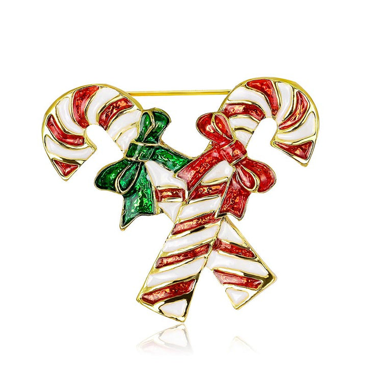 クリスマス マルチカラー ラインストーン クリスタル ブローチピン