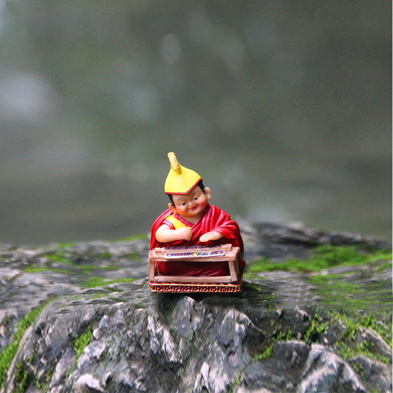 Buddha Stones手描き チベット ラマ像 彫刻 クリエイティブ ホーム オフィス 車 装飾 オーナメント
