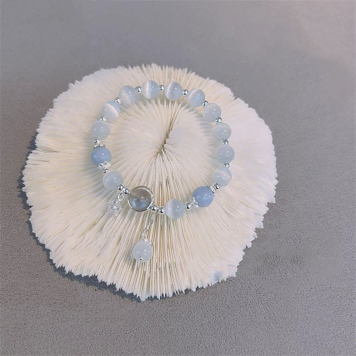 Buddha Stones ムーンストーン バタフライ＆スター チャーム ブレスレット レディース - image 18