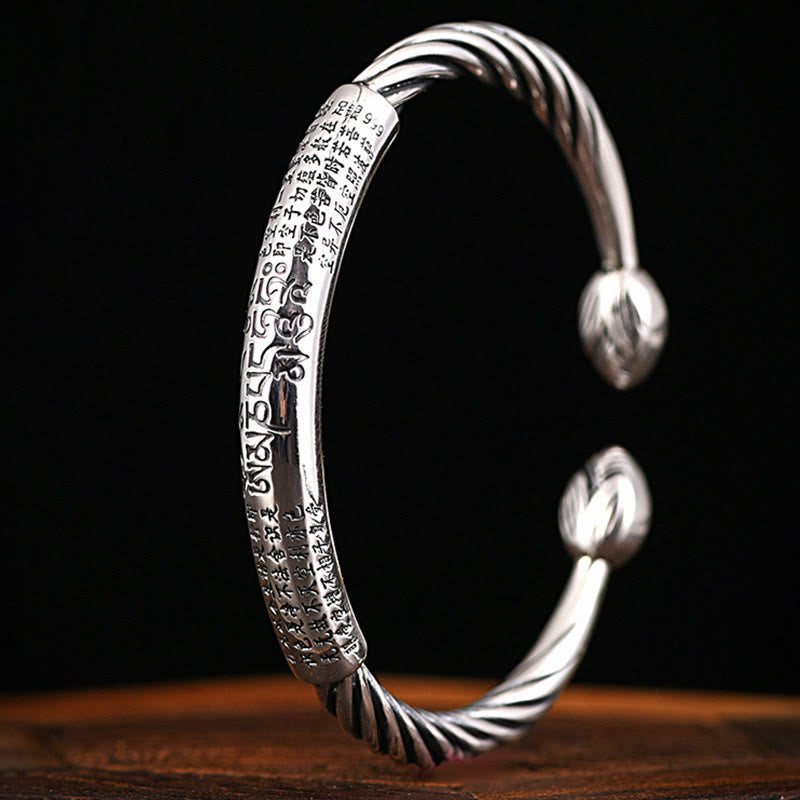 Buddha Stonesチベットオーム・マニ・パドメ・フム般若心経 清浄カフブレスレット - image 9