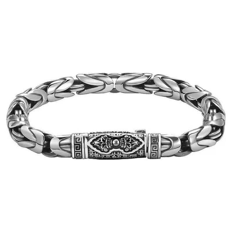 Buddha Stonesドルジェ・ヴァジュラ・オーム・マニ・パドメ・フム・平和・愛の銅製チェーンブレスレット - image 6