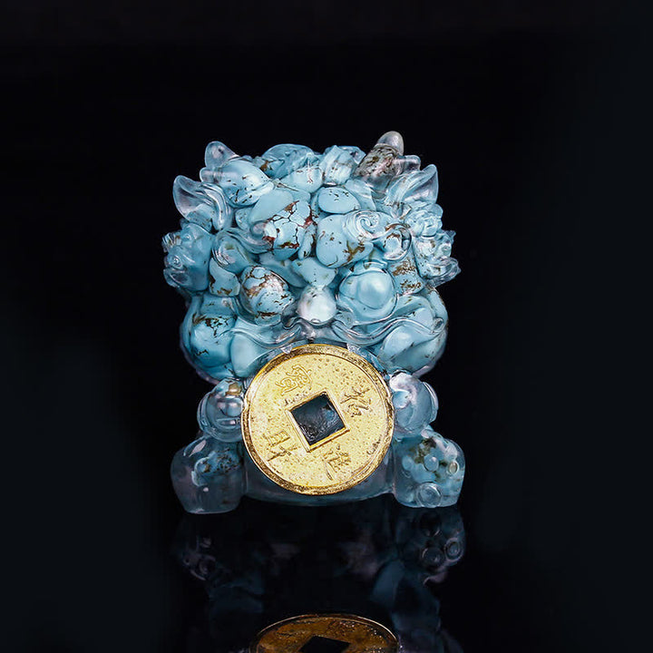 Buddha Stones手作り かわいい 貔貅 金貨 クリスタル 風水 エネルギー 富 幸運 家の装飾