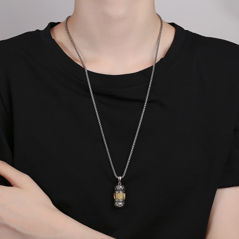 チベットのBuddha Stonesオーム・マニ・パドメ・フム彫刻された知恵の純粋さのチェーンレザーロープネックレスペンダント - image 2