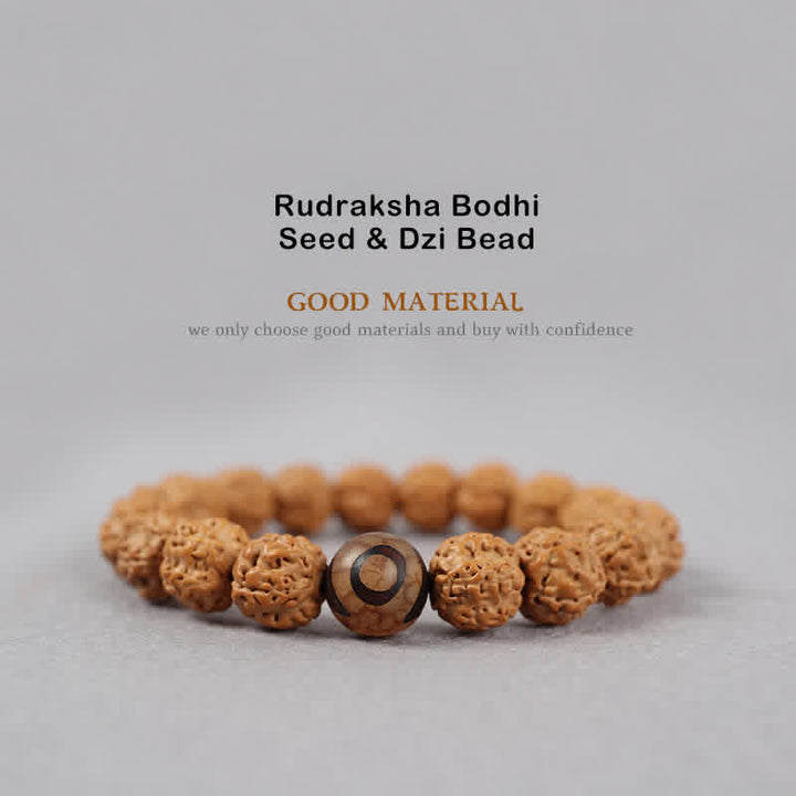 Buddha Stonesチベット ルドラークシャ 菩提樹 シード ビーズ アンバー ターコイズ 富のブレスレット