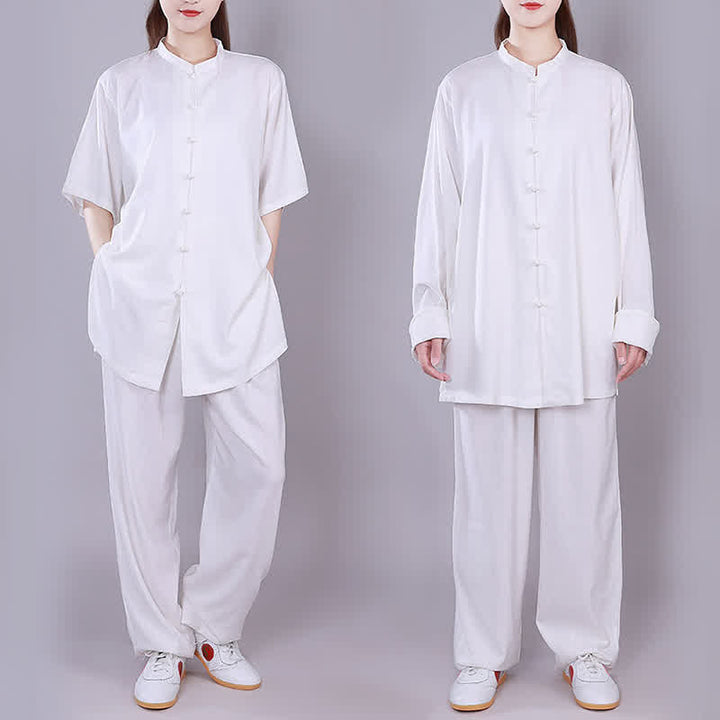 Buddha Stones太極拳 気功 瞑想 祈り スピリチュアル 禅 練習 ユニセックス コットン リネン 服 セット - image 1