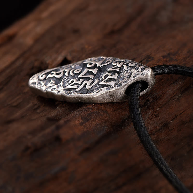 Buddha Stonesチベット 925 スターリングシルバーオーム・マニ・パドメ・フムドルジェヴァジュラ 彫刻 強さ ネックレス ペンダント - image 5