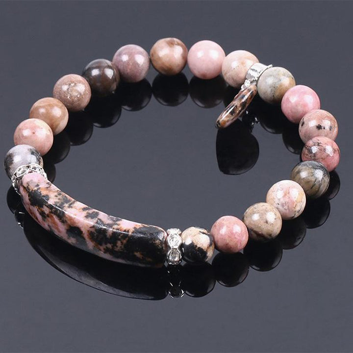 Buddha Stones天然石クォーツ ラブハート ヒーリングビーズブレスレット