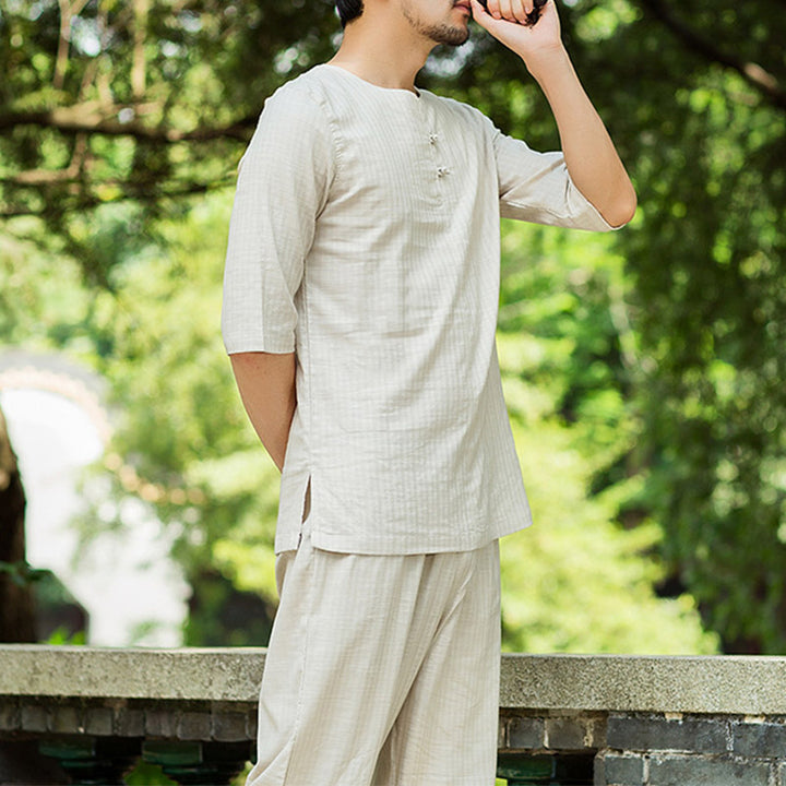 Buddha Stones瞑想 祈り スピリチュアル 禅 修行 ユニフォーム 衣類 メンズ セット
