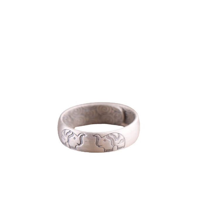 Buddha Stones999 スターリングシルバー 蓮の象 六つの真実の言葉 祝福リング - image 8