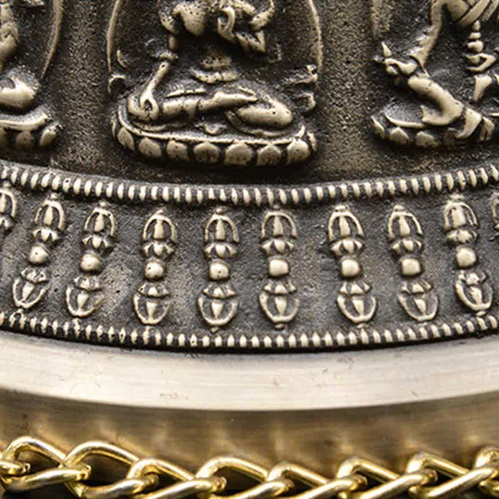 チベット彫刻仏龍風鈴銅製幸運壁掛け装飾 - image 4