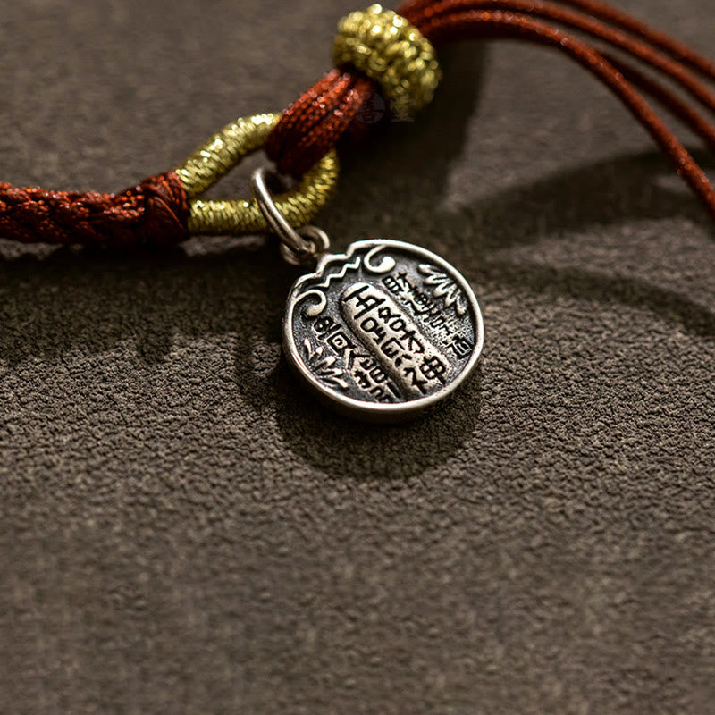 Buddha Stonesハンドメイド 925 スターリングシルバー 五行神 富と幸運の守護 紐編みブレスレット - image 5